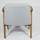 Vintage 366 armchair, designer J. Chierowski, 1960s, blue