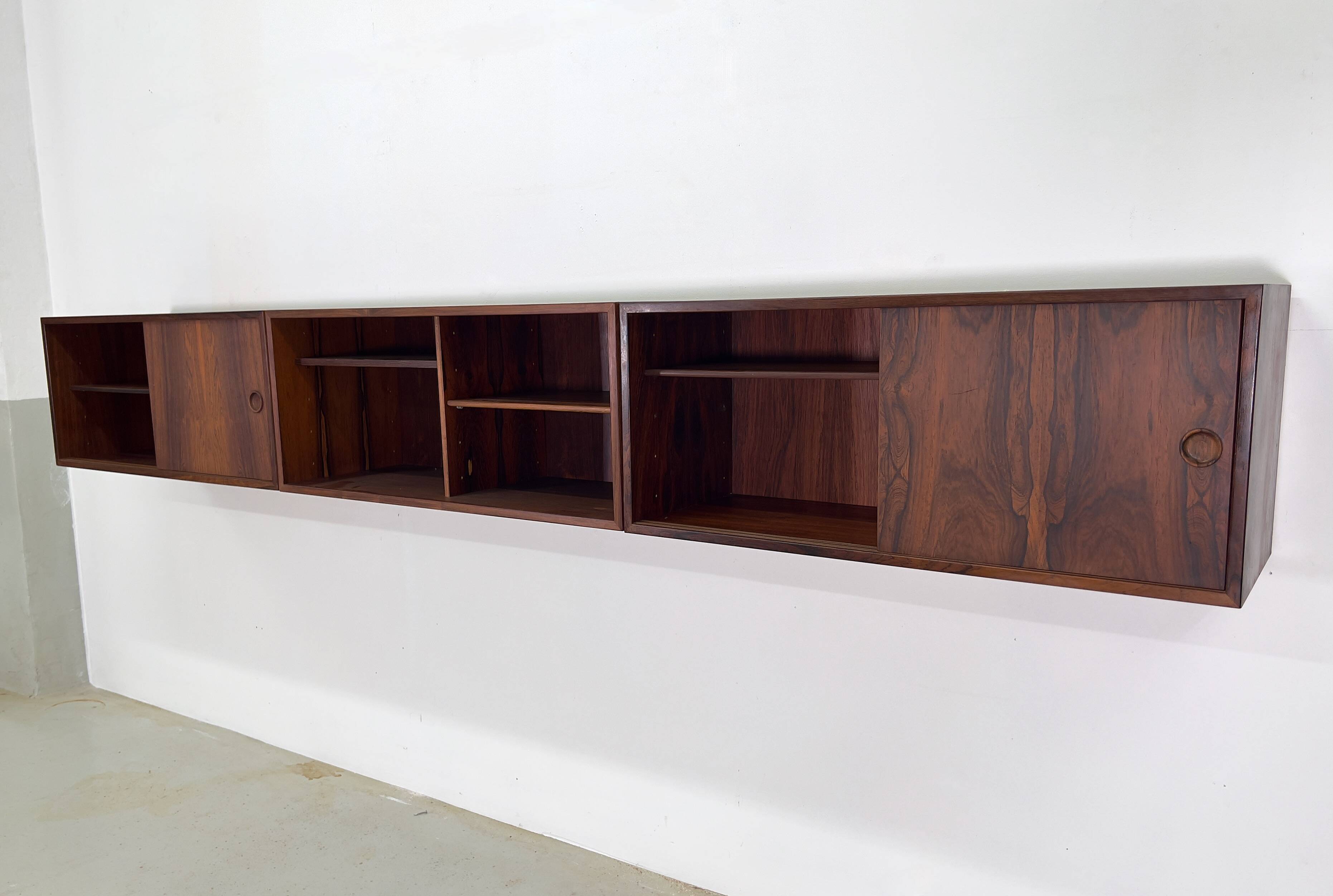 Danish Kai Kristiansen Rosewood Wall Units By Feldballes, 1960s.