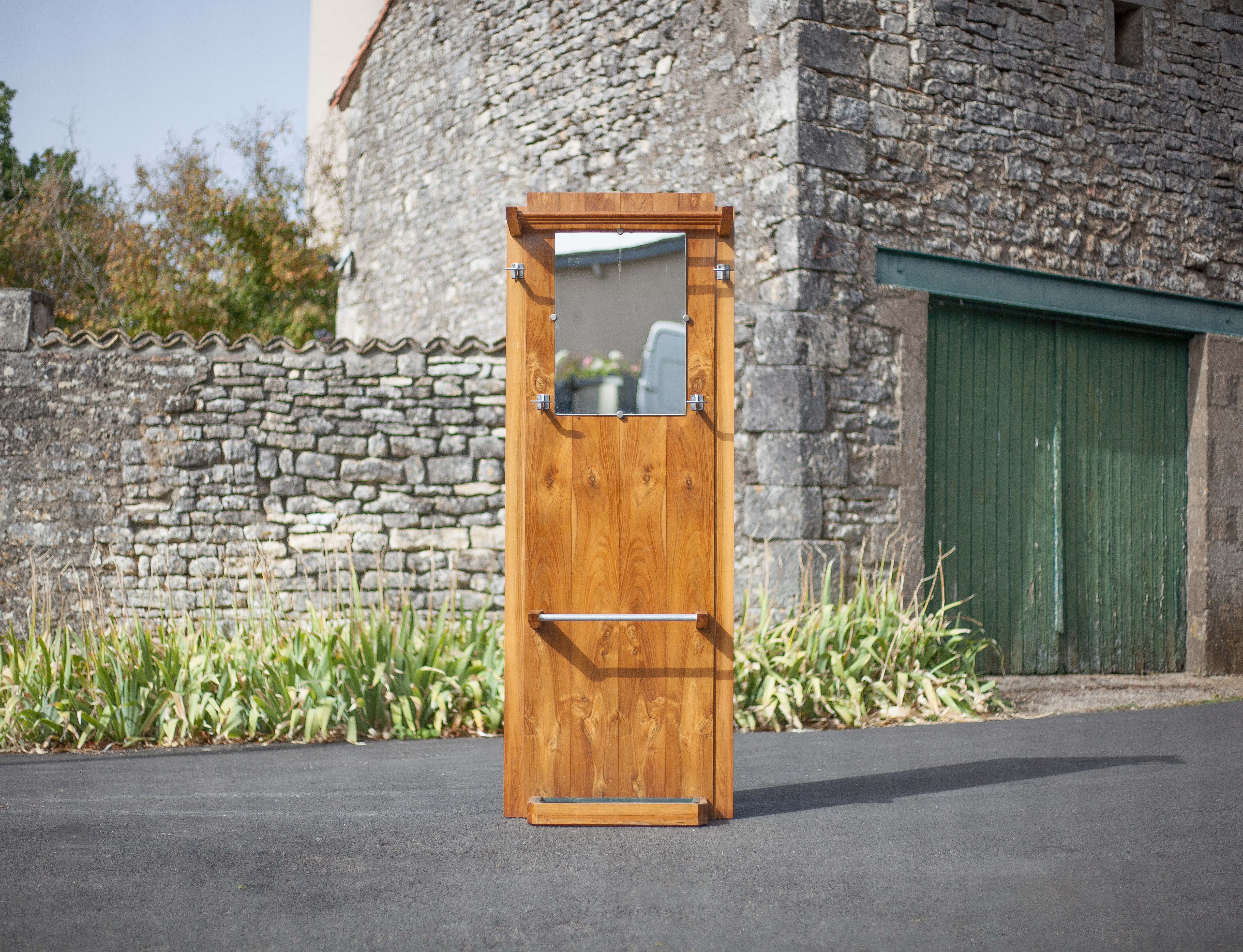 Porte-manteau art déco, porte-manteau bois, vestiaire, meuble hall d'entrée