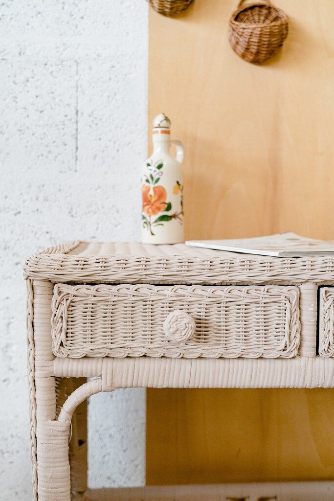 Rattan desk