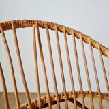 Vintage rattan armchair - adult basket chair from the 1960s