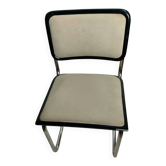 Chaise Cesca B32 de Marcel Breuer, revêtement en tissu beige