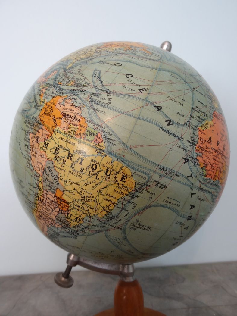 Earth Globe Forest end 19th H39 cm