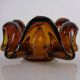Large Murano amber glass bowl, Italy, 1960s