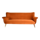 Three-seater velvet sofa, Germany 1960s, rusted, restored.
