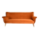 Three-seater velvet sofa, Germany 1960s, rusted, restored.
