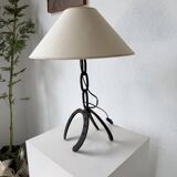 Brutalist 1950s "chain" table lamp
