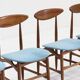 Vintage mid-century Italian dining room chairs 1960s, set of 4