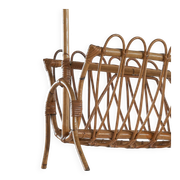 Bamboo magazine rack in mid-century 1960 style