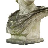 Beautiful Weathered Apollo Bust Garden Statue Cast Stone 65cm