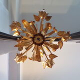 Chandelier bouquet of golden iron flower 5 fires