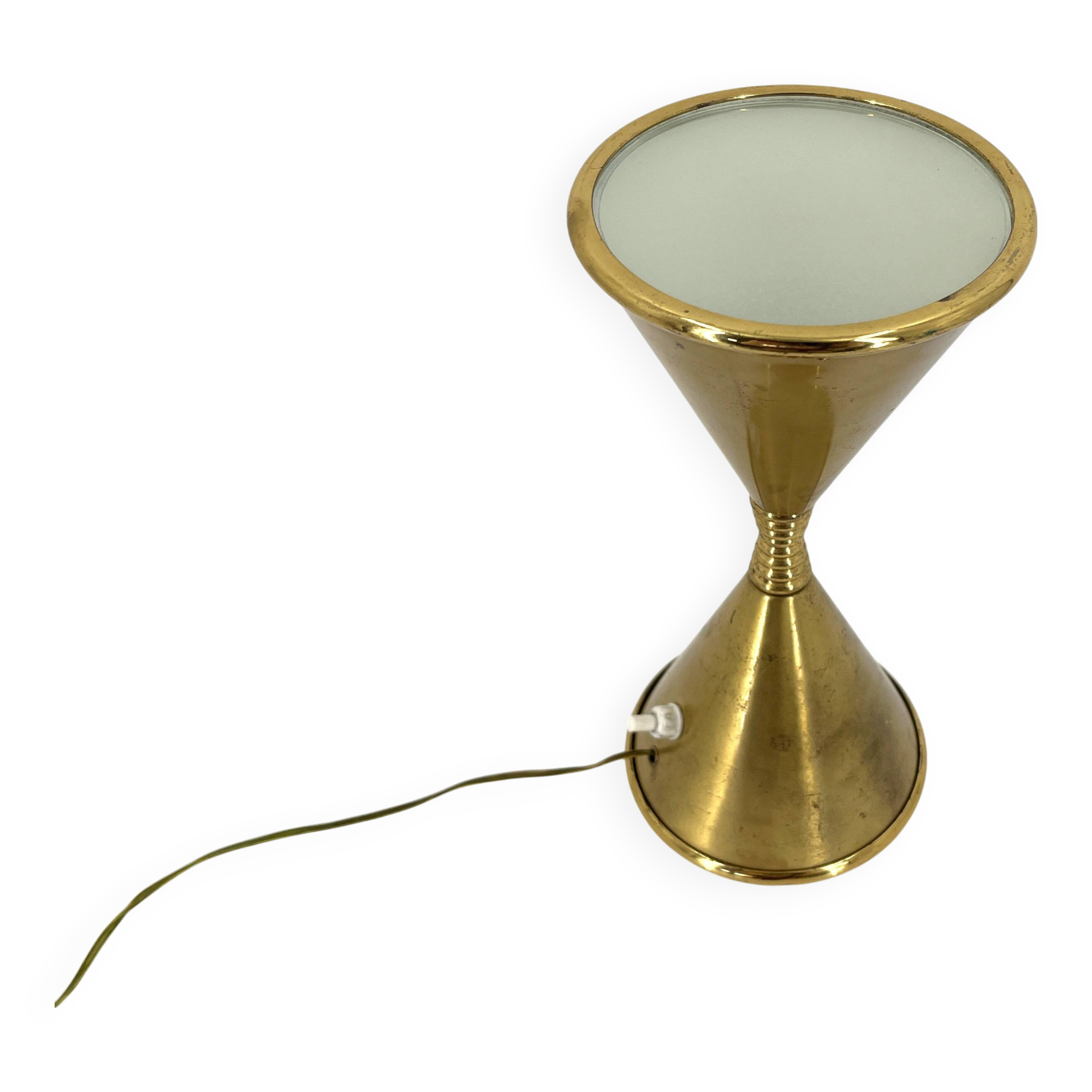 Mid century brass table lamp model Clessidra by Angelo Lelli for Arredoluce