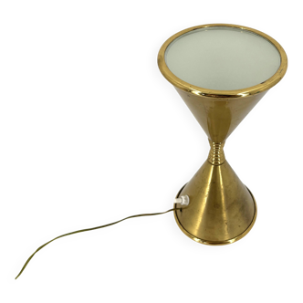 Lampe de table en laiton du milieu du siècle modèle Clessidra par Angelo Lelli pour Arredoluce