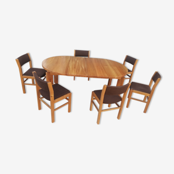 Table regain et six chaises