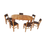 Table regain and six chairs