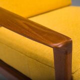 Chaise longue danoise du milieu du siècle en teck attribuée à Ib Kofod-Larsen, années 1960