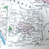 Old map Poland Europe 43x43cm from 1950