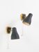 Jacques biny (designer) - pair of adjustable wall lights in brass & metal