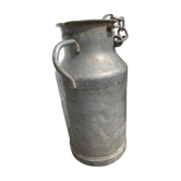 Ancient zinc milk can