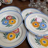 Ensemble assiettes a dessert vintage