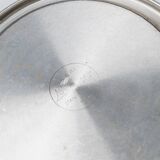 Vintage stainless steel kettle with blue accents - Italian Prandelli 1980s Memphis-inspired design by Raunkjaer Kjaergaard