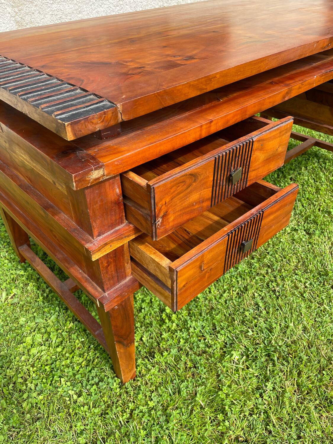 Vintage exotic wood desk 80/90