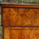 Commode coiffeuse, système en chemin de fer