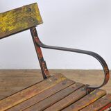 Riveted Iron Park Bench 1920's