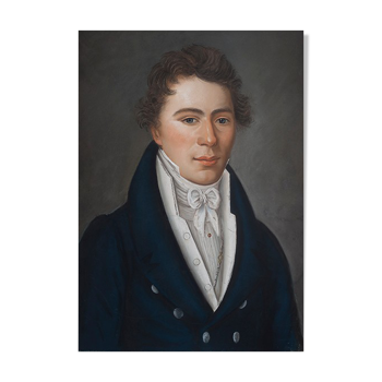 Tirage portrait homme au pastel 1818 - 21 x 30 cm