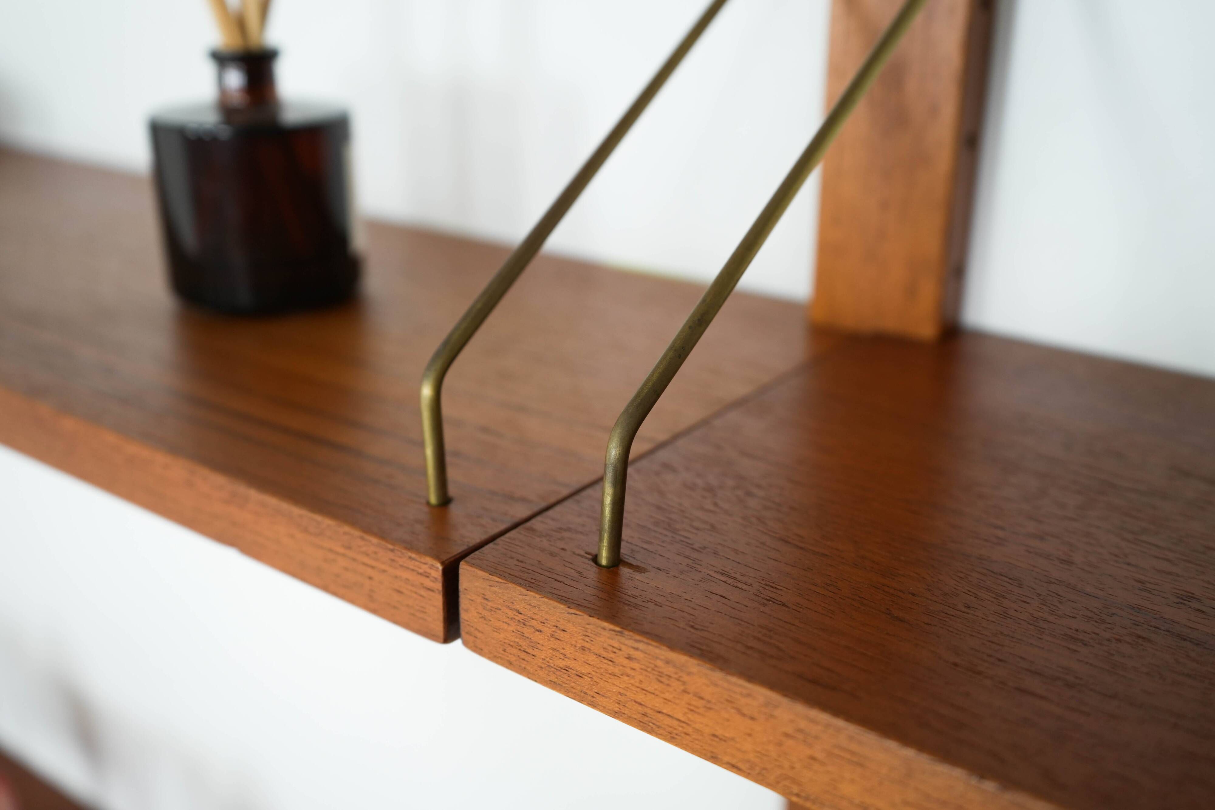 Teak modular shelving by Kjell Riise, Norway, 1960s