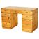 Twin desk with two military campaign drawers made of handmade pine, vintage 20th century.