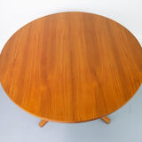 Round Danish Teak Dining Table, 1960s