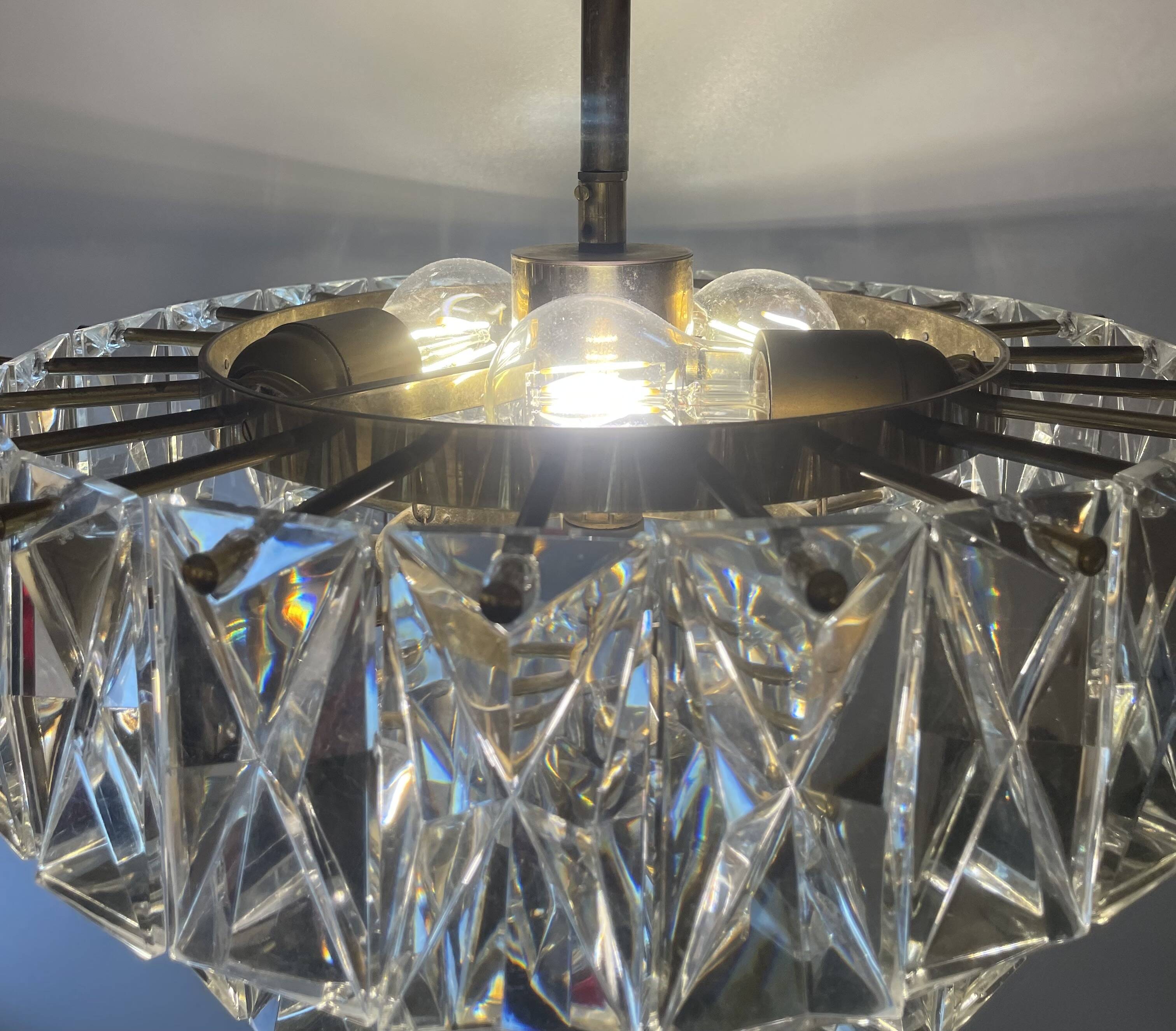 Crystal Prism Chandelier by Kinkeldey, 1970s