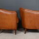 Pair of Solange club armchairs in sheepskin leather – reproduction