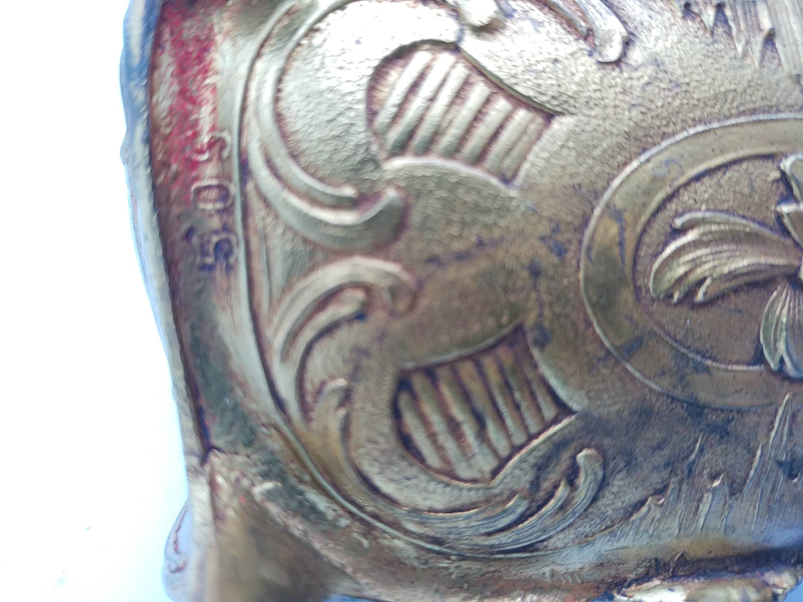 Metal jewelry box. Art Nouveau.