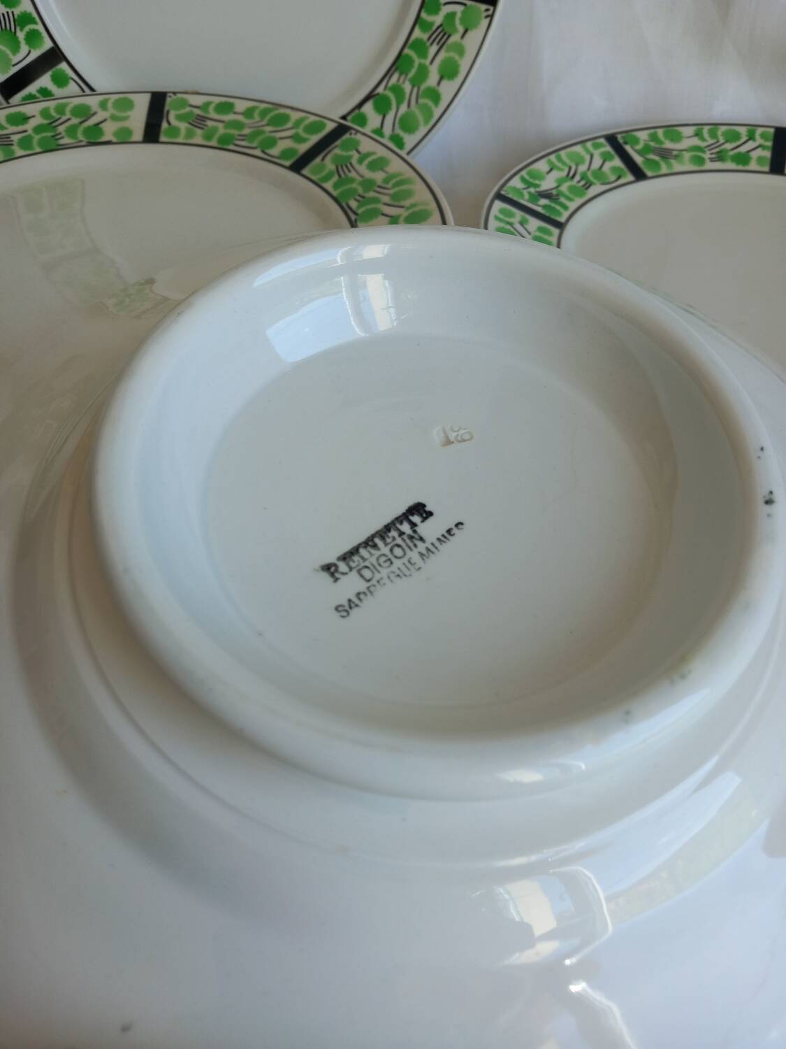 Old service Sarreguemines Digoin model Reinette Art