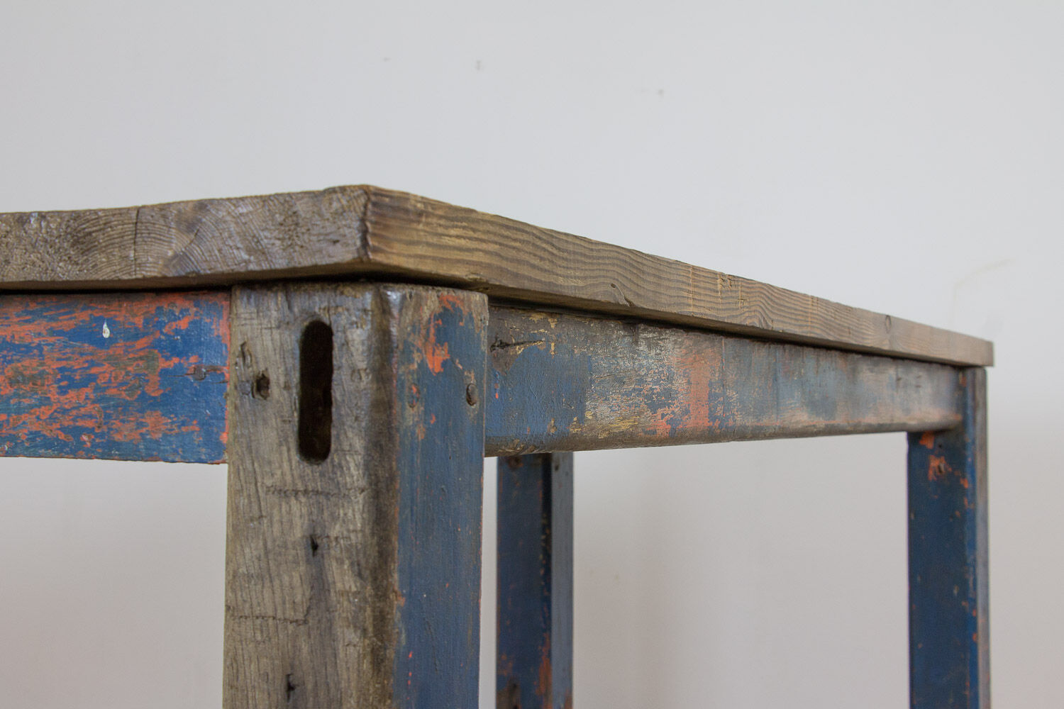 Blue industrial worktable