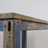 Blue industrial worktable