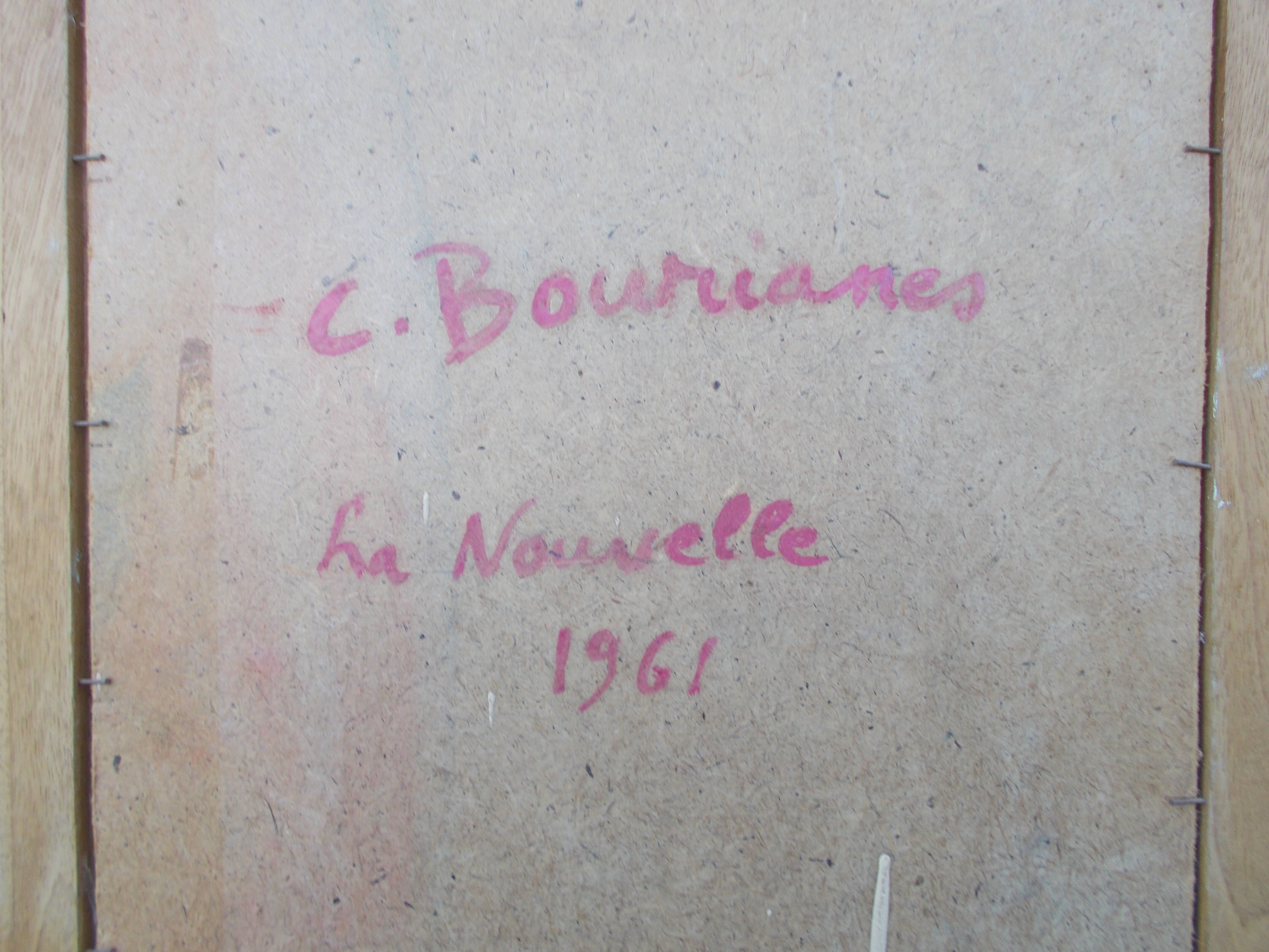 Claude Bourianes Painting table 1961 Aude Port la Nouvelle