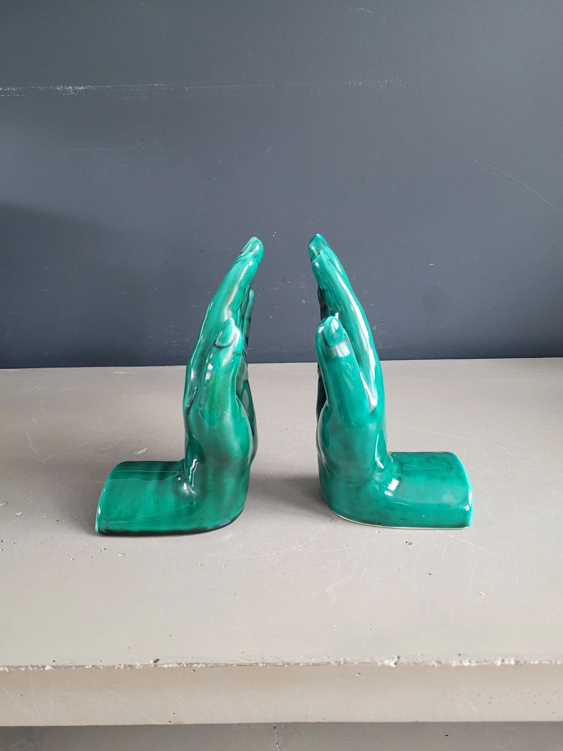 Pair of ceramic hands Vallauris - Ref 955
