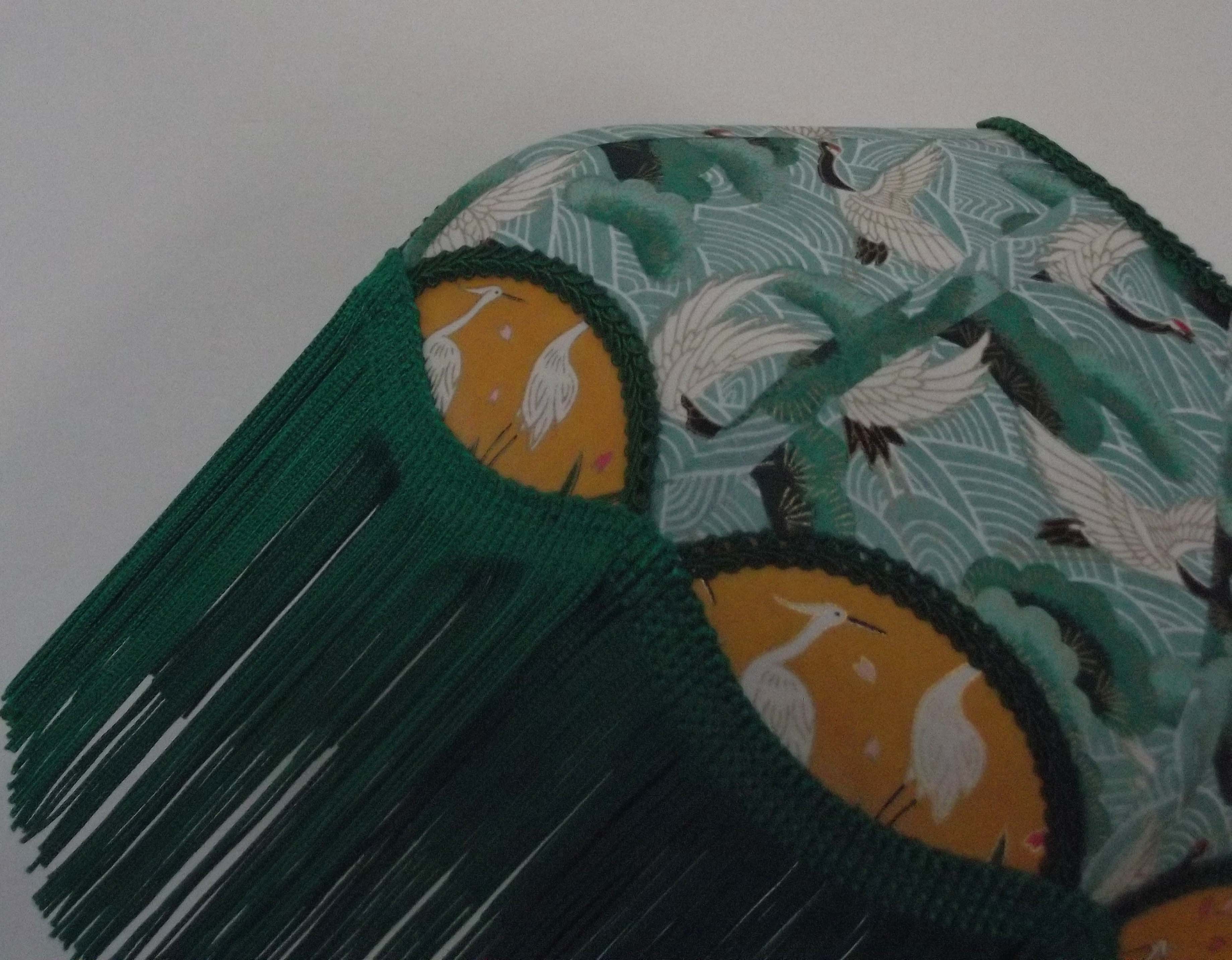 Retro bedside lamp with fringe "Talina".