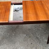 Teak table and exotic wood made in France