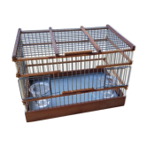 Birdcage with glass trough