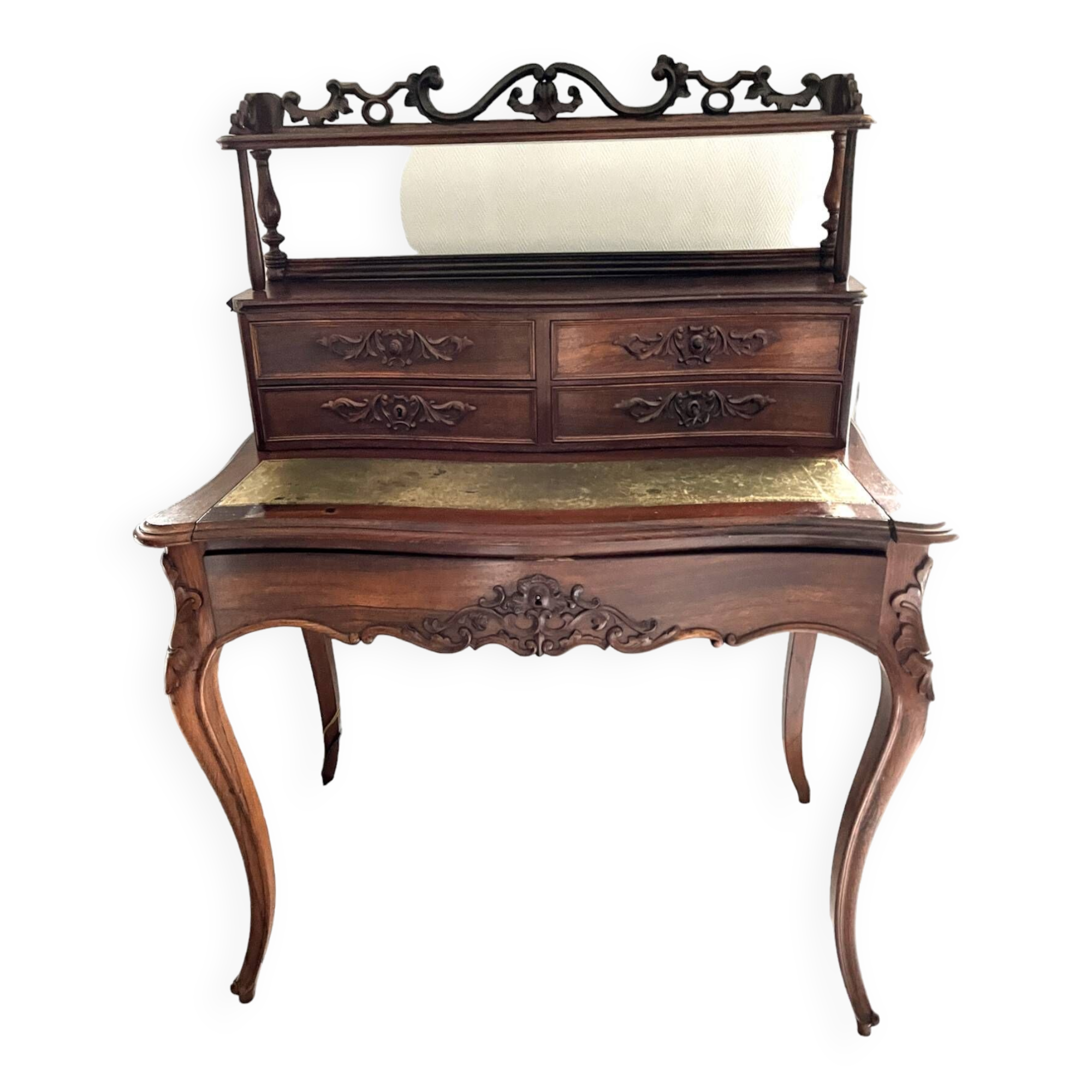 English mahogany tiered desk late 19th century