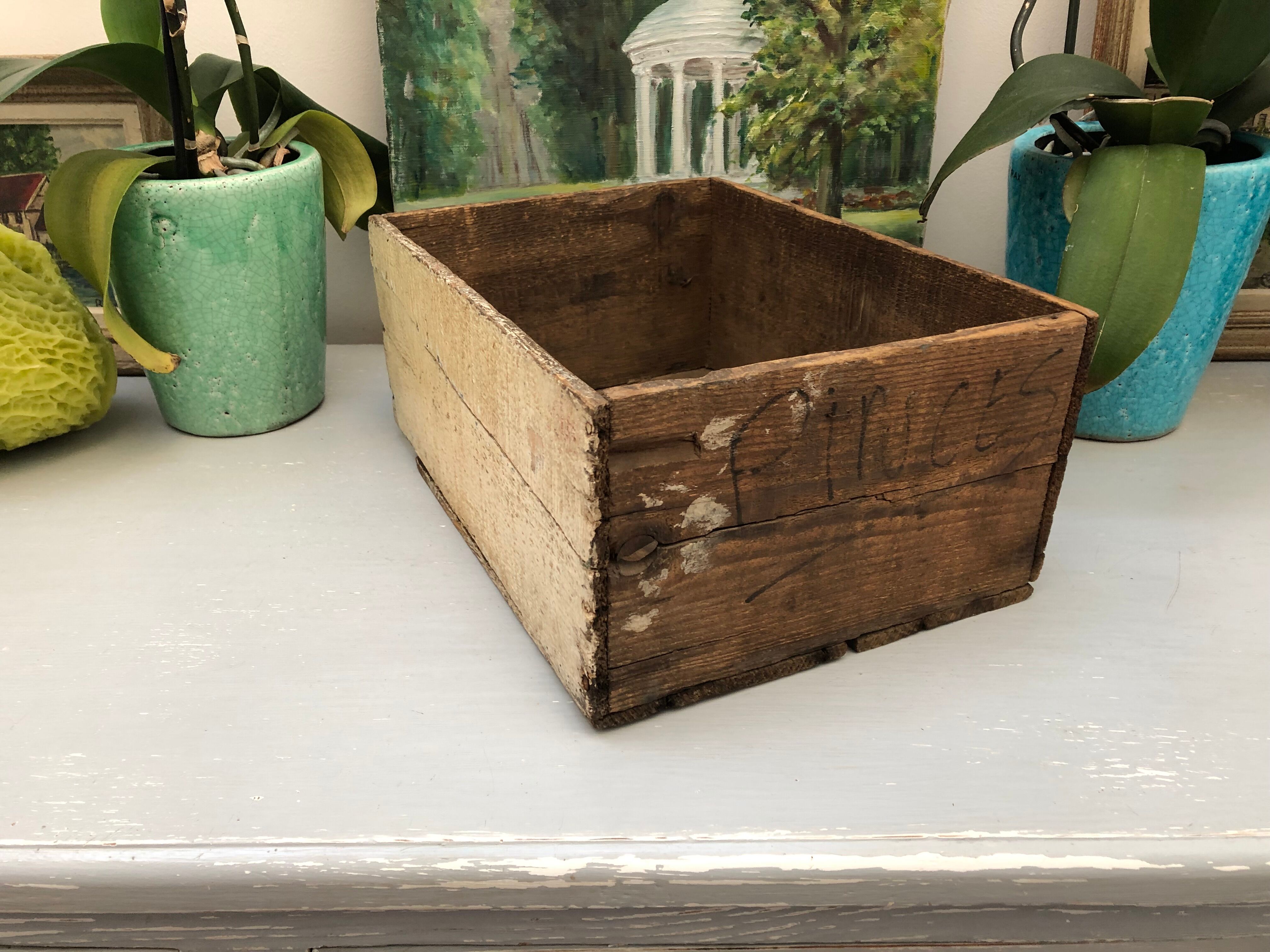 Old wooden box, industrial