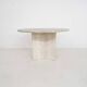 Vintage travertine round dining table, The Netherlands 1970's