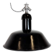 Black Enamel Industrial Pendant Lamp from AEG, 1930s