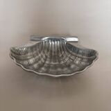 Metal shell dish. Cast metal with hand-crafted detail.