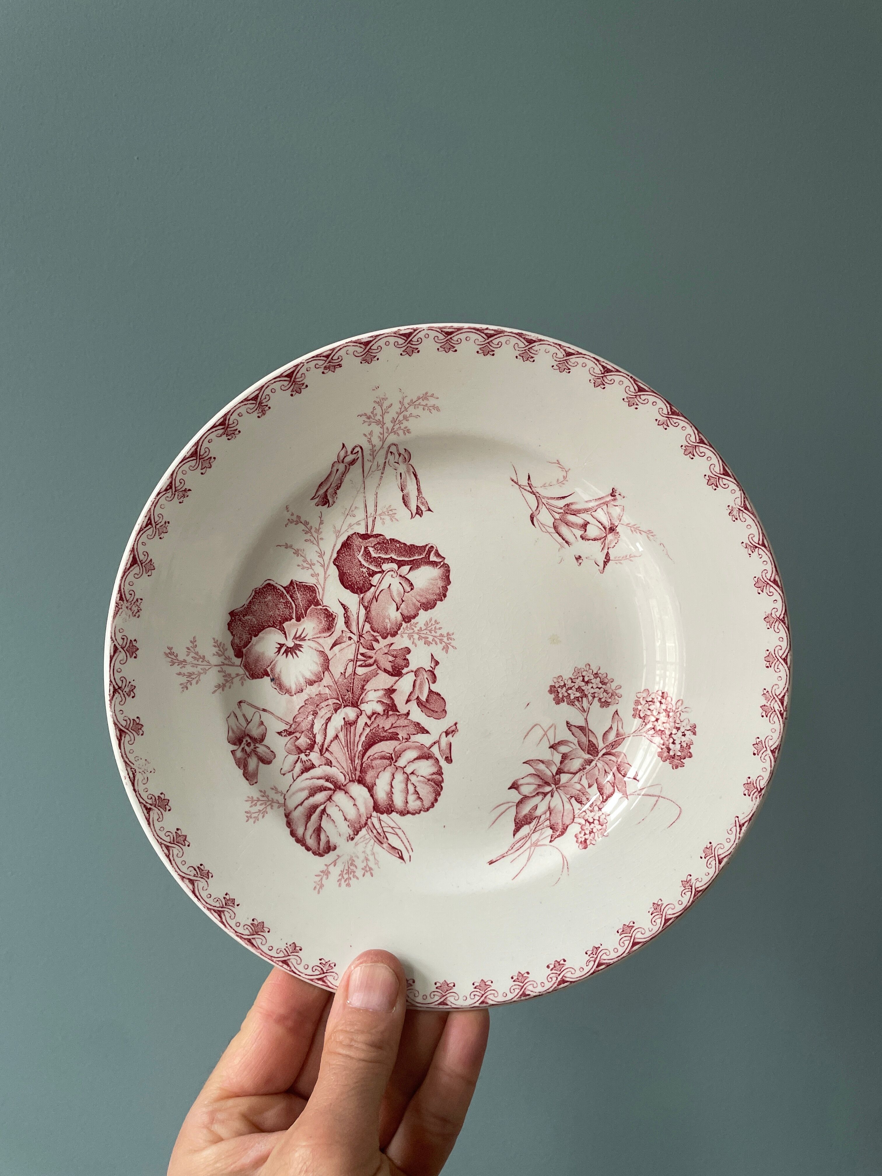Set of 4 flat plates "Vega" U&C Sarreguemines