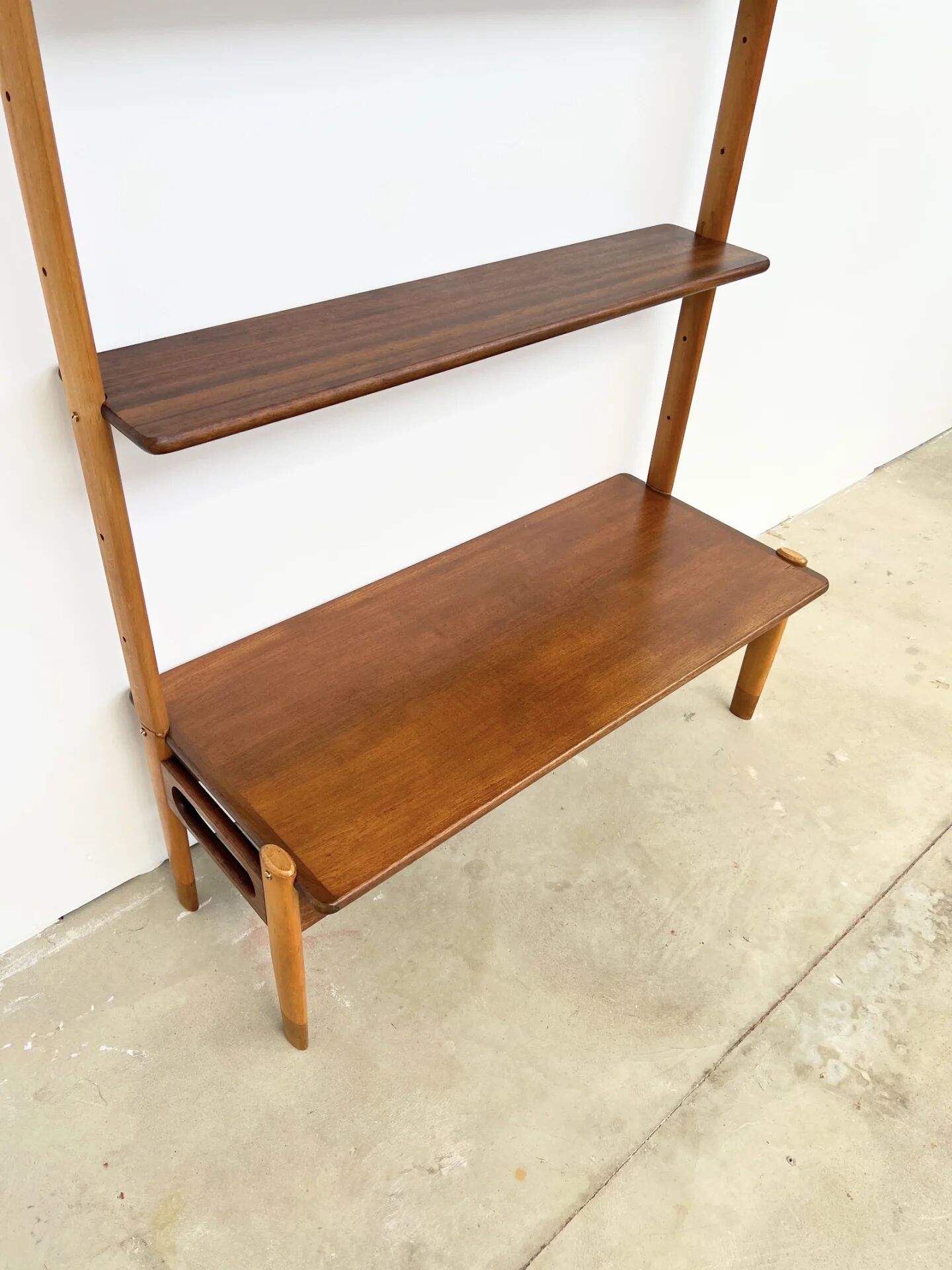 Wall system William Watting for Scanflex in teak and beech — 1960